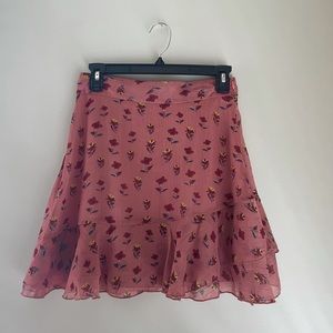 Pink Floral Skirt